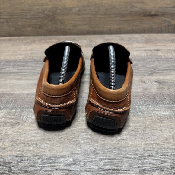 Calvin Klein Mchale Brown Leather Driving Moccasin Loafers Men's Size 9.5 - Picture 3 of 7